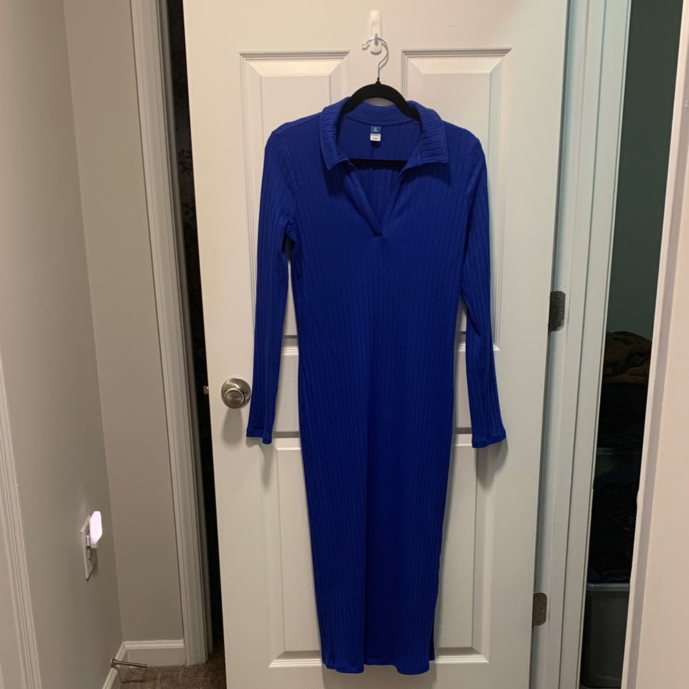 Old Navy Royal Blue Long Sleeve Dress